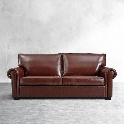 Real Leather Home Lancaster Sofa for Living Room