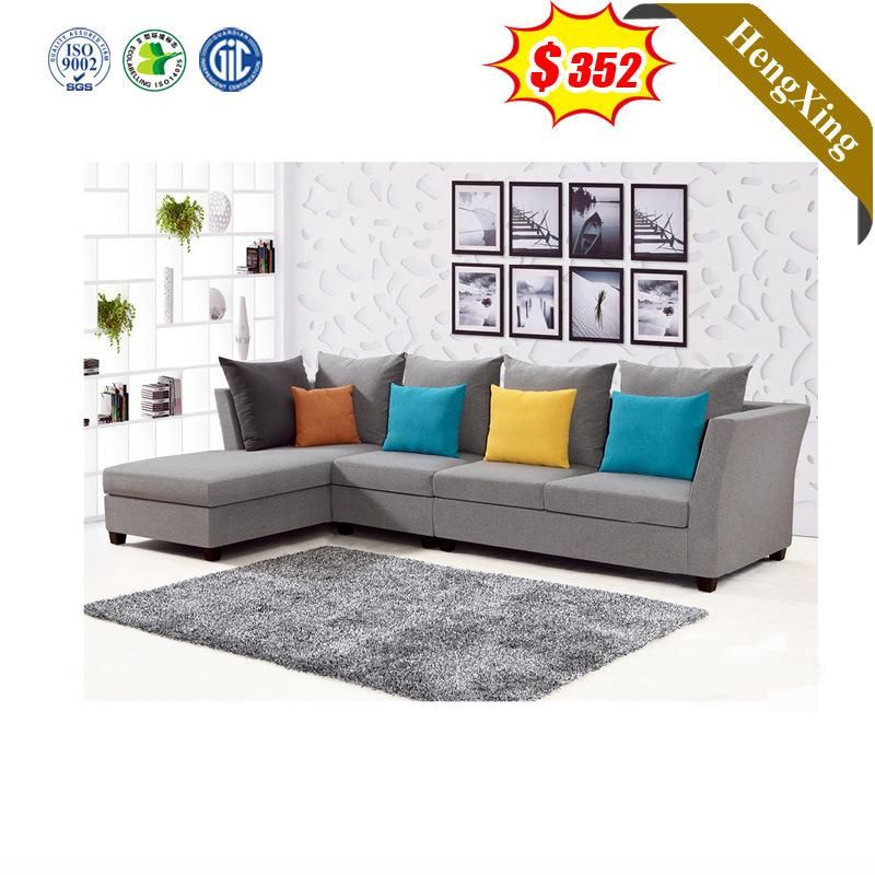 Latest New Modern Design Sectional L Shape Chinese Wooden Home Living Room Furniture Fabric Leisure Corner Sofa