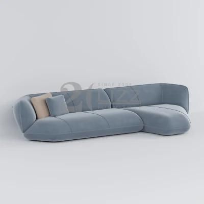 2022 Latest Design Modern Wood Living Room Furniture Fabric Floor Sofa Leisure Velvet Couches Sofa