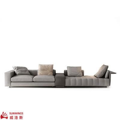 Home Furniture Light and Luxury Unique Design Metal Leg with Fabric Sofa for Hotel