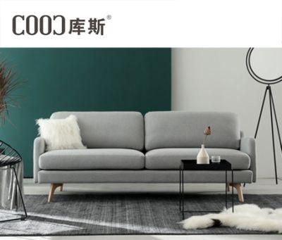 Japanese Minimalist Style Home Living Room Fabric Three Seat Sofa