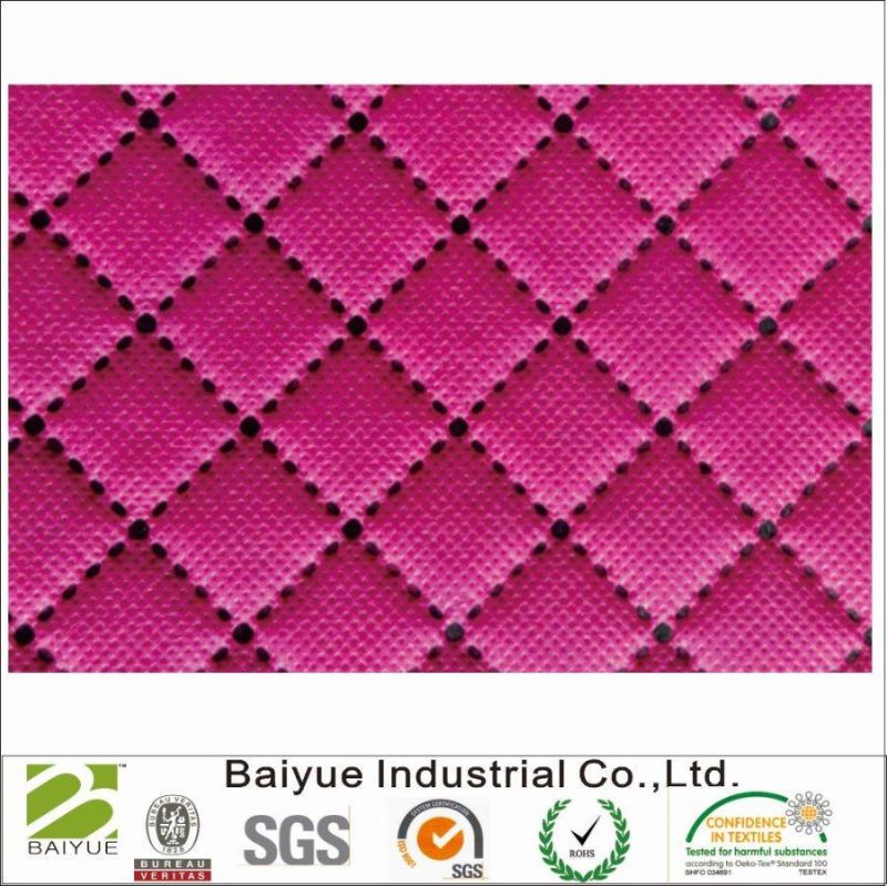 100% Polyester Ultrasonic Quilting Linen Like Fabric for Sofa