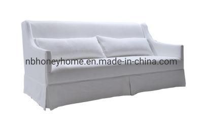 Modern Classic Style Slip Cover Living Room Fabric Sofa