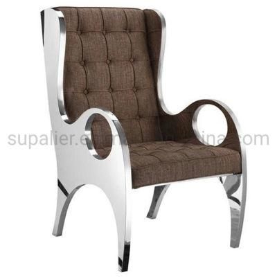 Modern Luxury Curve Armrest Fabric Hotel Furniture Sofa