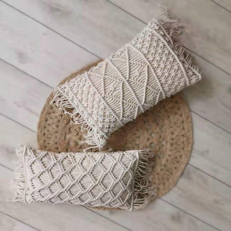 2021 New Macrame Handmade Cotton Thread Pillow Covers Sofa Cushion Cover Decorative Pillow Cases Home Textile