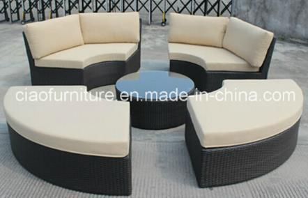 F- Selection Rattan Furniture Patio Wicker Round Sofa (CF1038)