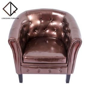 Full Leather Upholstered Single Comfortable Sofa Chair Living Room Chair