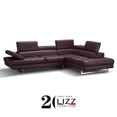 Wholesale European Home Furniture Living Room Pure Leather Sofa Set