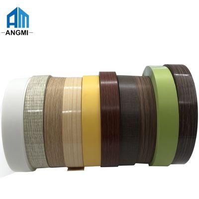 High Quality Solid White Wood Grain Edge Banger PVC Edge Banding Tape for Office/Kitchen/Cabinet Decoration