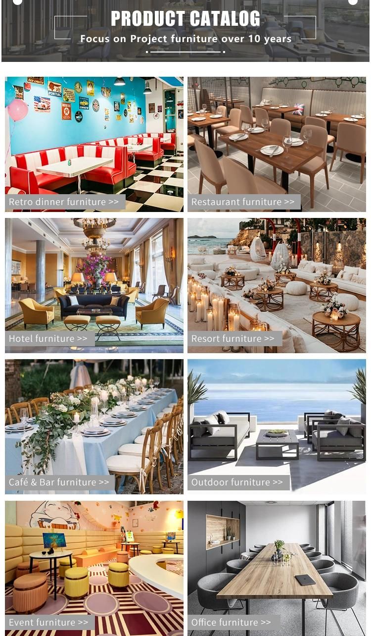 Leather Hotel Sofa Hotel Reception Furniture Cafe Sofa Cafe Table and Chair Dining Room Furniture Sofa for Restaurant