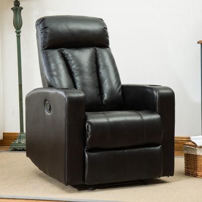 Living Room Furniture Modern Design Leather Functional Manual Recliner Sofa