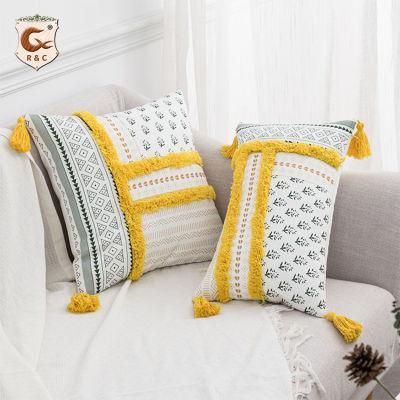 Embroidery New Fashion Plaid Geometric Cushion Cover Pillow Cover Pillowcase Home Decorative Sofa Throw Pillow