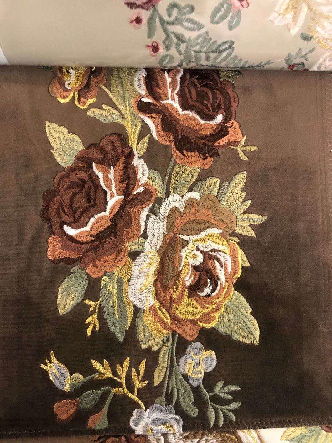 New Design Good Quanlity Embroidery Velvet Fabric for Hometextile