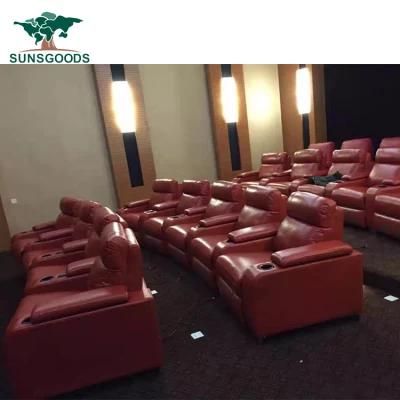 Modern Living Room Furniture Home Theater Recliner Wood Frame Sofa Set