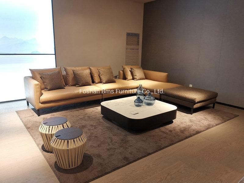 2020 New Italy Design Flexible Combination Custom Leather Sectional Sofa