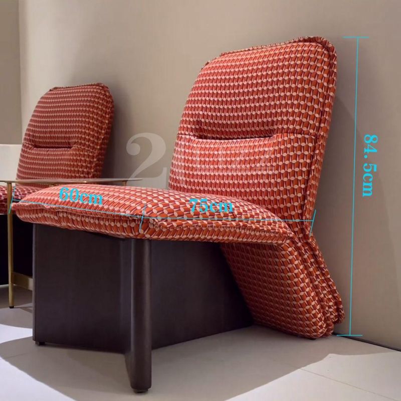 European Modern Style Home Furniture Leisure Fabric Sofa Chair with Small Coffee Table