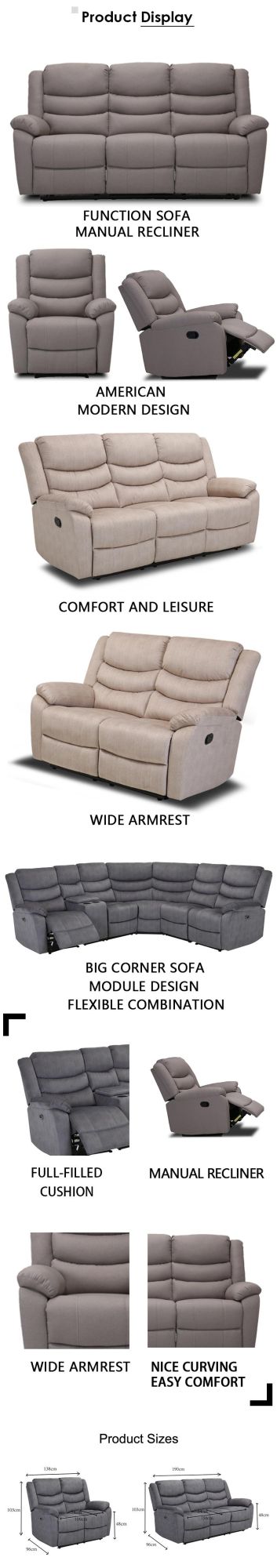 Modern Style Living Room Furniture High Quality Leathaire Sofa
