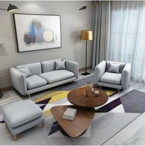 Grey Color 1+2+3 Seater Combination Home Furniture Fabric Sofa (S890)