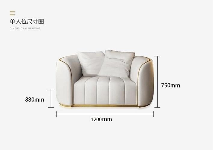 New Modern Luxury Young Fabric Upholstery Leisure Sofa for Home Hotel Living Room