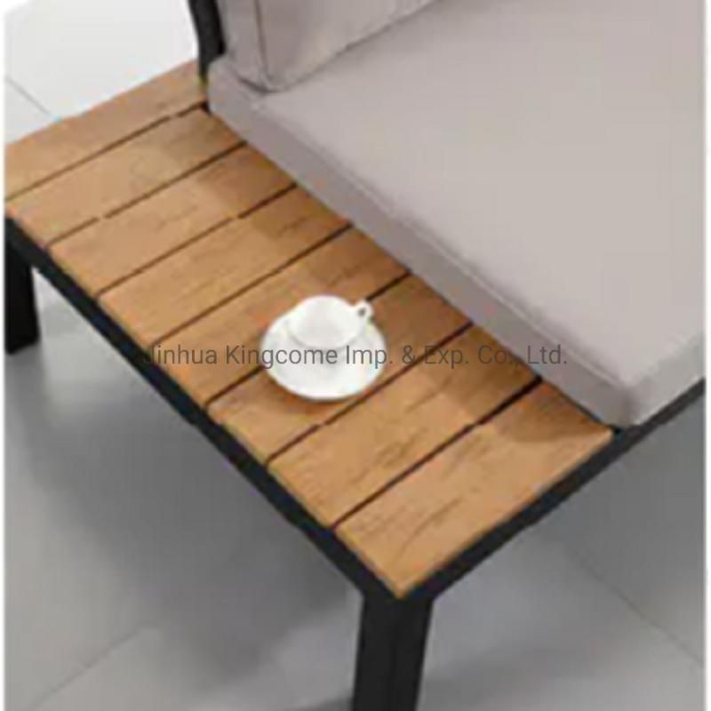 PS Wood Table Top Aluminum Frame Como Corner Sofa Set Home Furniture Set