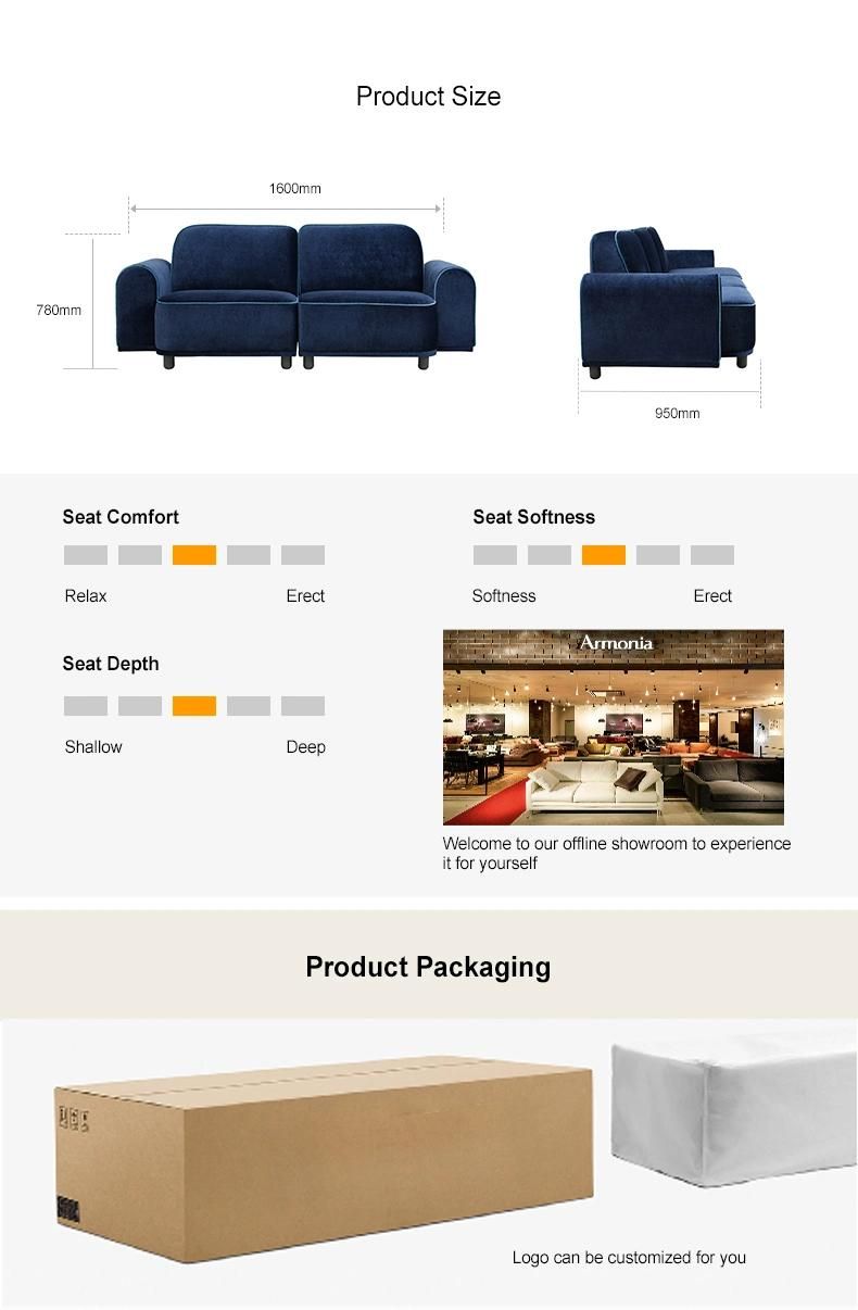 Modern New Design Small Size 3 Seater Sofa Living Room Sofa