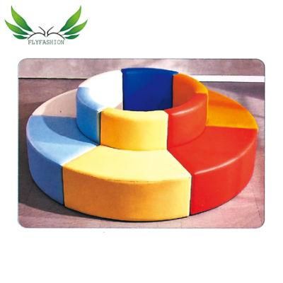 Round Colorful Soft Leather Comfortable Sofa for Kids