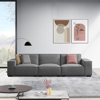 Modern Fabric Sectional Seating Leather Corner Sofa Set Leisure Home Couch for Living Room Furniture