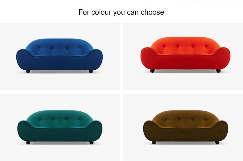 Home Furniture 2 Seat Sofa Set High Back Fabric Leisure Fabric Sofa