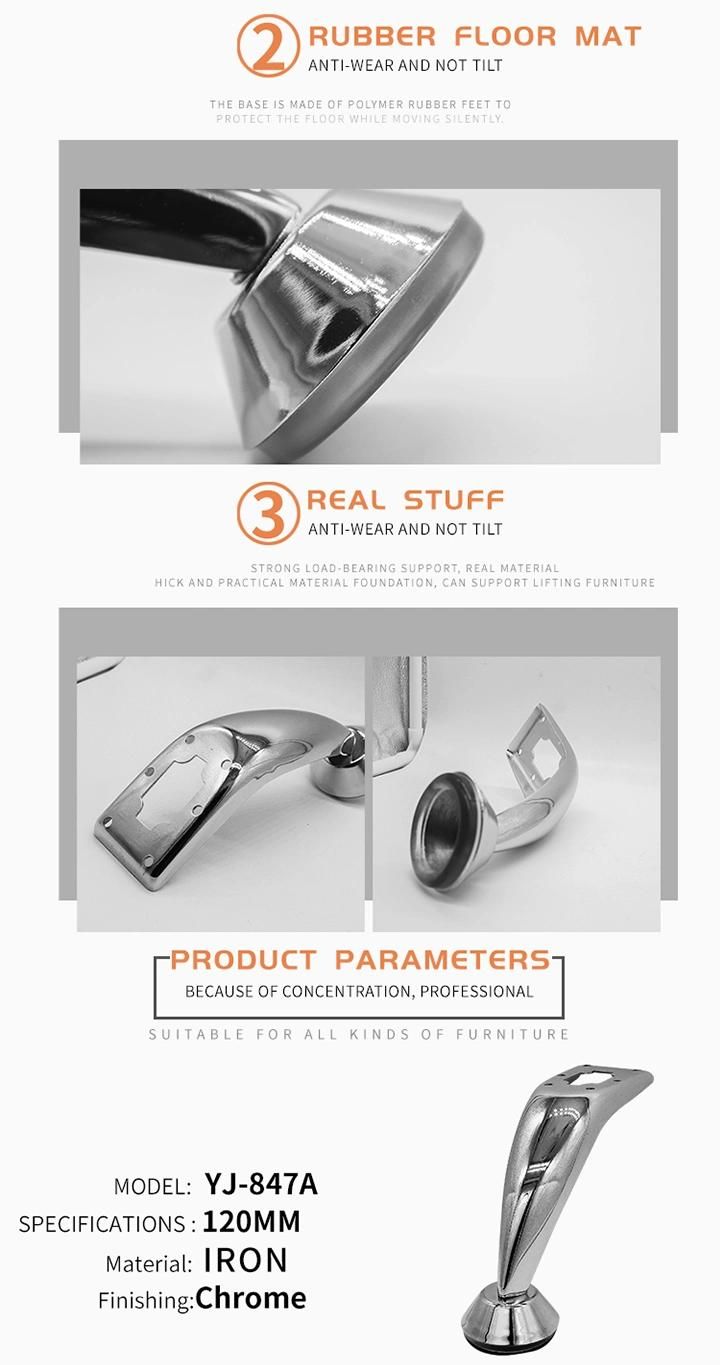 Modern Metal Chrome Furniture Desk Sofa Feet Legs