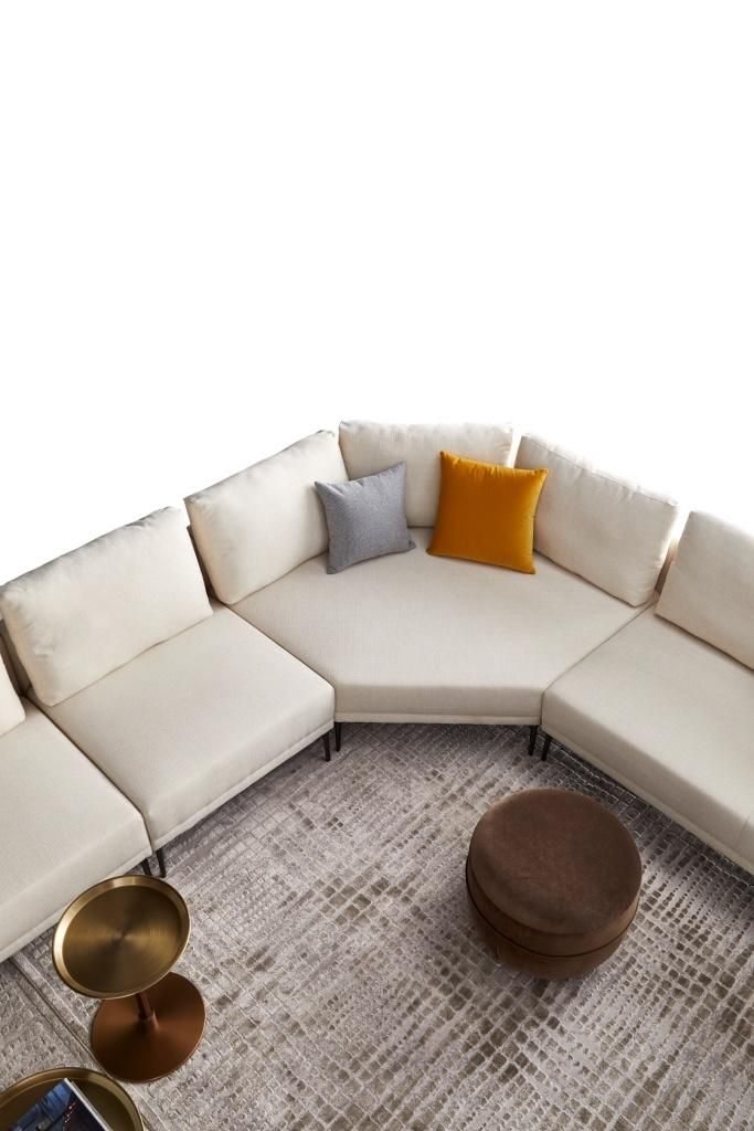 Hotel Lobby Furniture Modern Designu Shape Modular Sectional Conbination Fabric Sofa