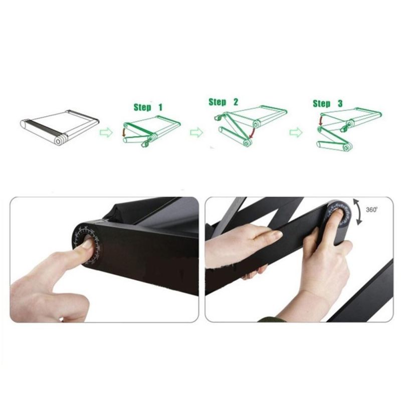 Portable Laptop Stand Table for Bed Sofa Folding Notebook Desk with Mouse Pad for Home Office Computer Desk