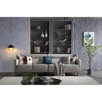 Modern Luxury Leather Livingroom Living Room Coffee Table Leather Sofa Set
