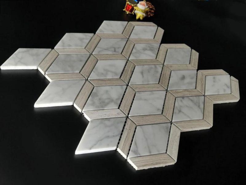 Very Popular in The Europe and America, Middle East, The Diamond Stone Mosaic, Marble Used for Kitchen Baffle Wall, Sofa Background, Bath Room Metope