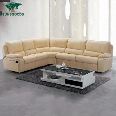 Corner Manual Nanual Recliner Modern Latest Design U-Shaped Recliner Leather Sectional Corner Sofa Living Room Sofa