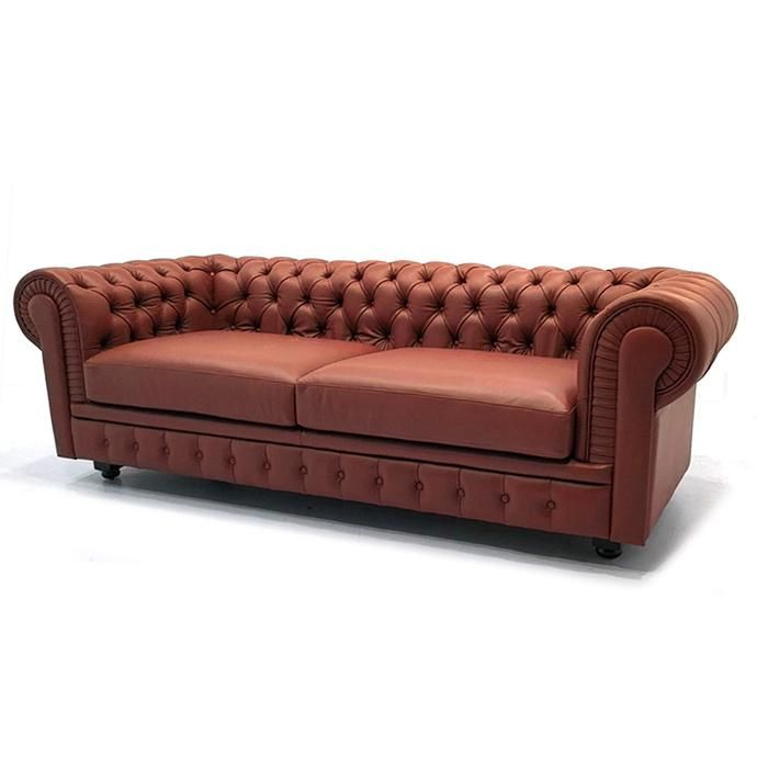 Sir William Chesterfield 3 Seater Leather Sofa