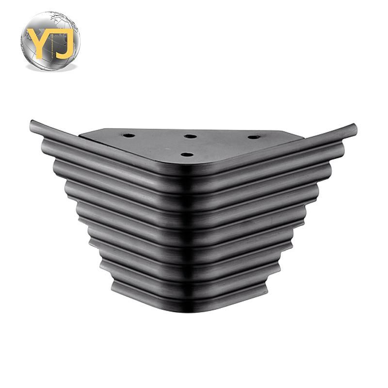Height 150mm Corner Gold Sofa Legs for Modern Design Furniture with Rubber Base