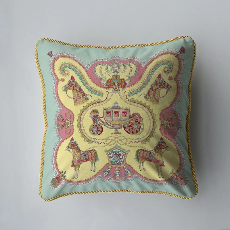 New European Style High Model Room Decoration Sofa Square Pillow Case Double-Sided Printing