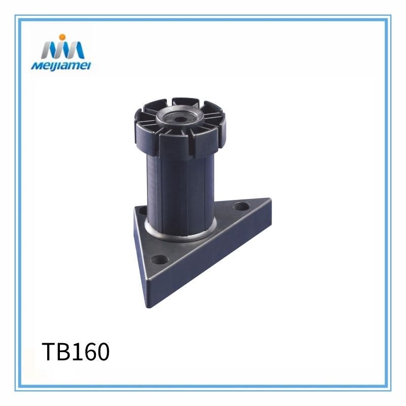 Tb160 Black Cabinet Feet 100-160mm in Plastic for Kitchen and Bathroom