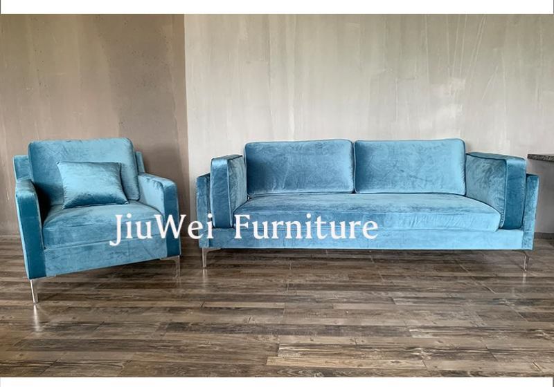 Hot Sales Luxury Upholstered Furniture Living Room Sofa Modern Pink Velvet Loveseats Sofas for Hotel