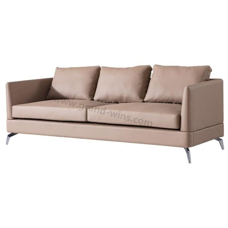 Living Room Furniture Metal Frame Leather Sofa for Hotel Bedroom