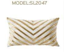 Home Bedding Golden V-Shape Sofa Fabric Upholstered Pillow