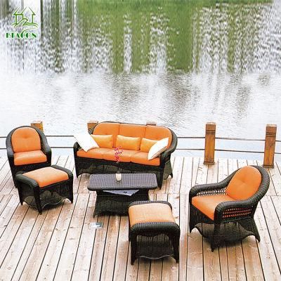 Modern Unique Hotel Outdoor Patio Garden Wicker Rattan Sofa Set