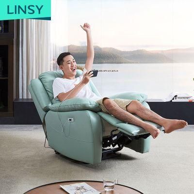 Linsy Single Seater Function Sofa Modern Leather Power Electric Recliner Sofa Ls170sf3