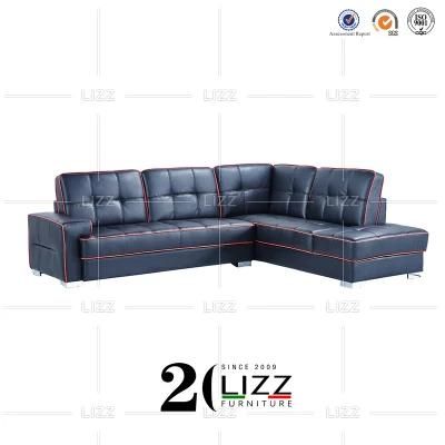 Living Room Modern Leisure Sectional Corner Leather Sofa