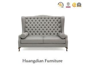 Hotel Furniture Tufted Upholstered Velvety Cotton Fabric Sofa (HD758)