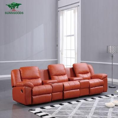 3 Seater Electric Recliner Home Theate Cheap Leather Sofa Chair