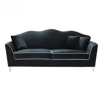 Plastic Black Fabric Sofa Made in China