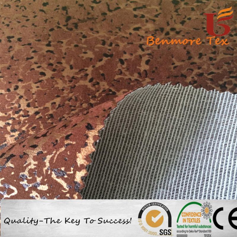 Bronzing Suede Fabric with Velour Fabric Compound for Sofa