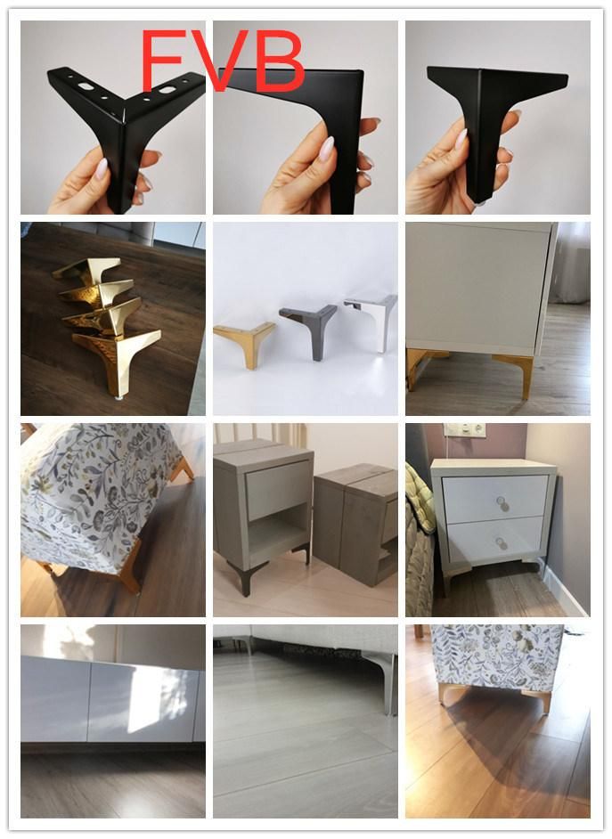 Gold Metal Sofa Legs Triangle Cabinet Feet for Metal Furniture Parts Hardware