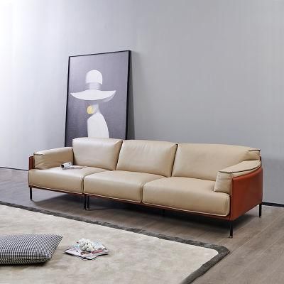 Real Leather Living Room Sofa S-79